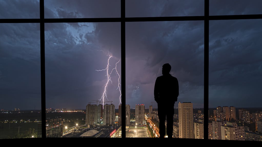 office in a hurricane