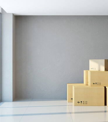 moving boxes at a new office
