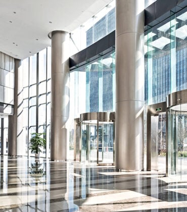 empty hall in the modern office building.