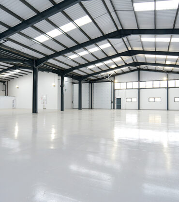 empty warehouse unit with shiny floor
