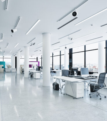 modern loft office interior. 3d rendering concept