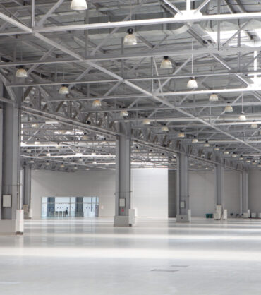 Large modern empty storehouse