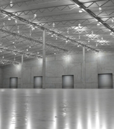Large modern storehouse with window at wall for use in presentations, manuals, design, etc.