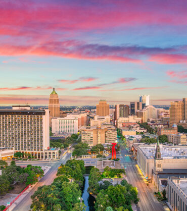 San Antonio, Texas, USA Drone Skyline Aerial Panorama