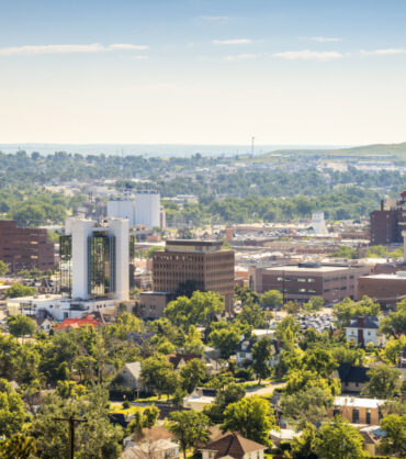 Panorama of Rapid City, South Dakota, USA