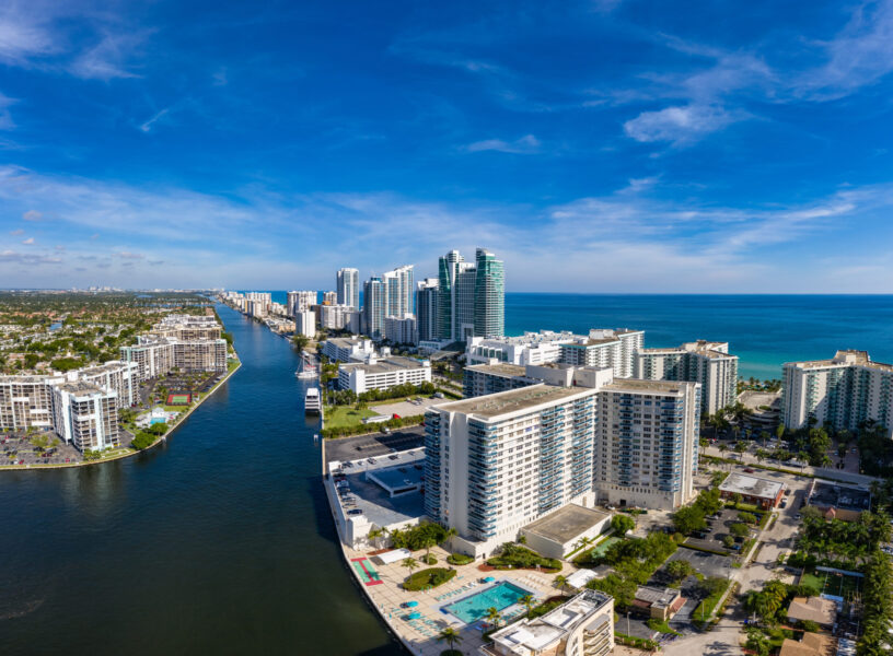 Aerial view panorama of Fort Lauderdale Aerial view panorama of Fort Lauderdale