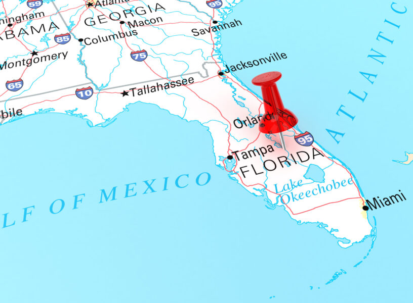 Destination Florida Source Map: http://www.lib.utexas.edu/maps/united_states.html#usa
3D rendering